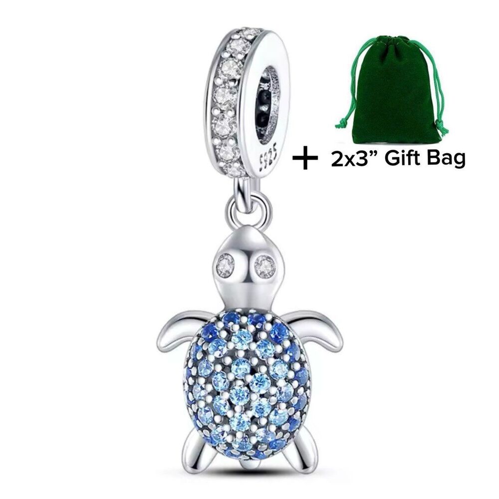 Little Turtle Dangle Charm | 925 Silver | Brand New